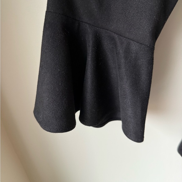 SAIL TO SABLE Faux Suede Bell Sleeve Ruffle Top Black Whimsigoth Feminine‎ S - Picture 4 of 6